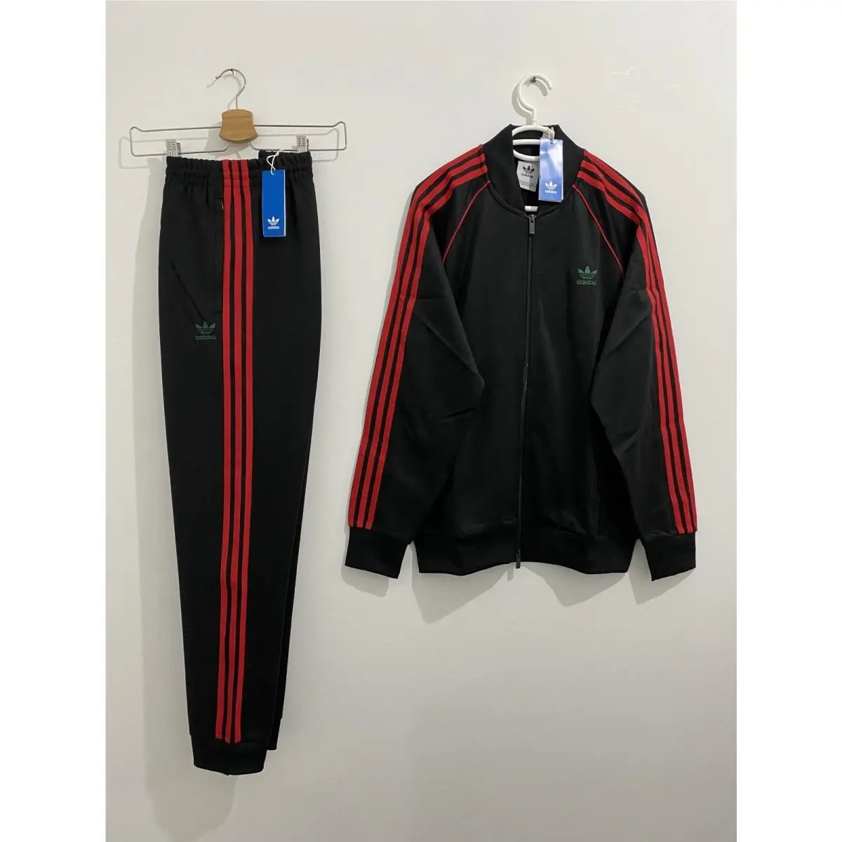 Adidas Originals Superstar Tracksuit Black Better Scarlet Size S