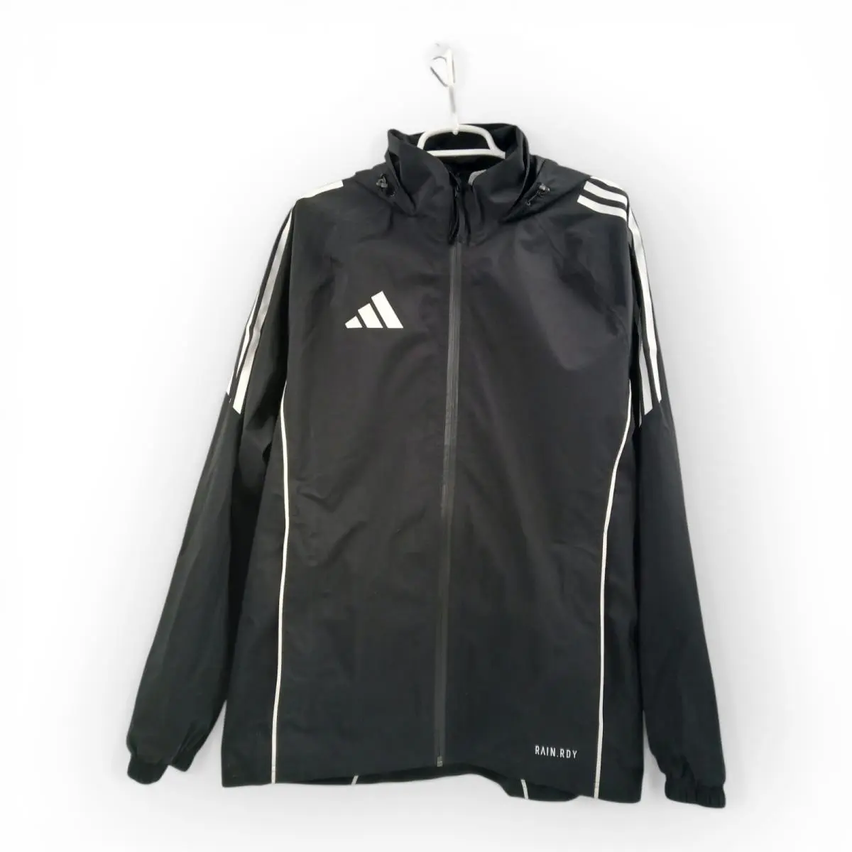 Adidas Men`s 3-Stripes Tiro 24 Waterproof Windproof Rain Jacket Size Medium