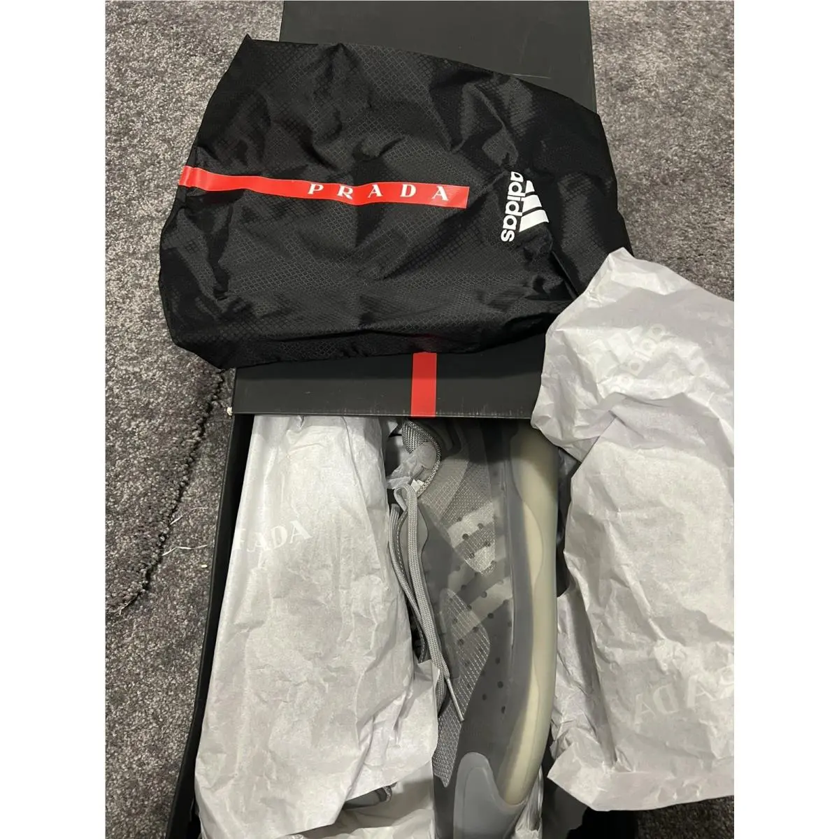 Adidas shoes - Prada x adidas Luna Rossa 21 - FW1079 - Silver, Manufacturer: MGH Solid Grey/Matte Silver/Red 11