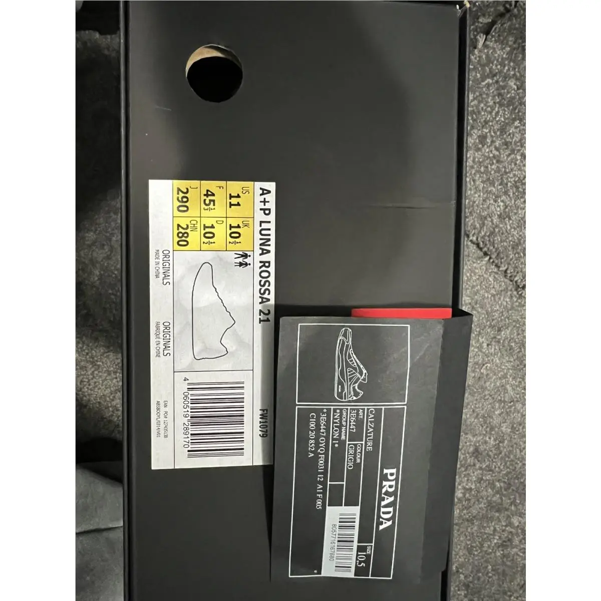 Adidas shoes - Prada x adidas Luna Rossa 21 - FW1079 - Silver, Manufacturer: MGH Solid Grey/Matte Silver/Red 3