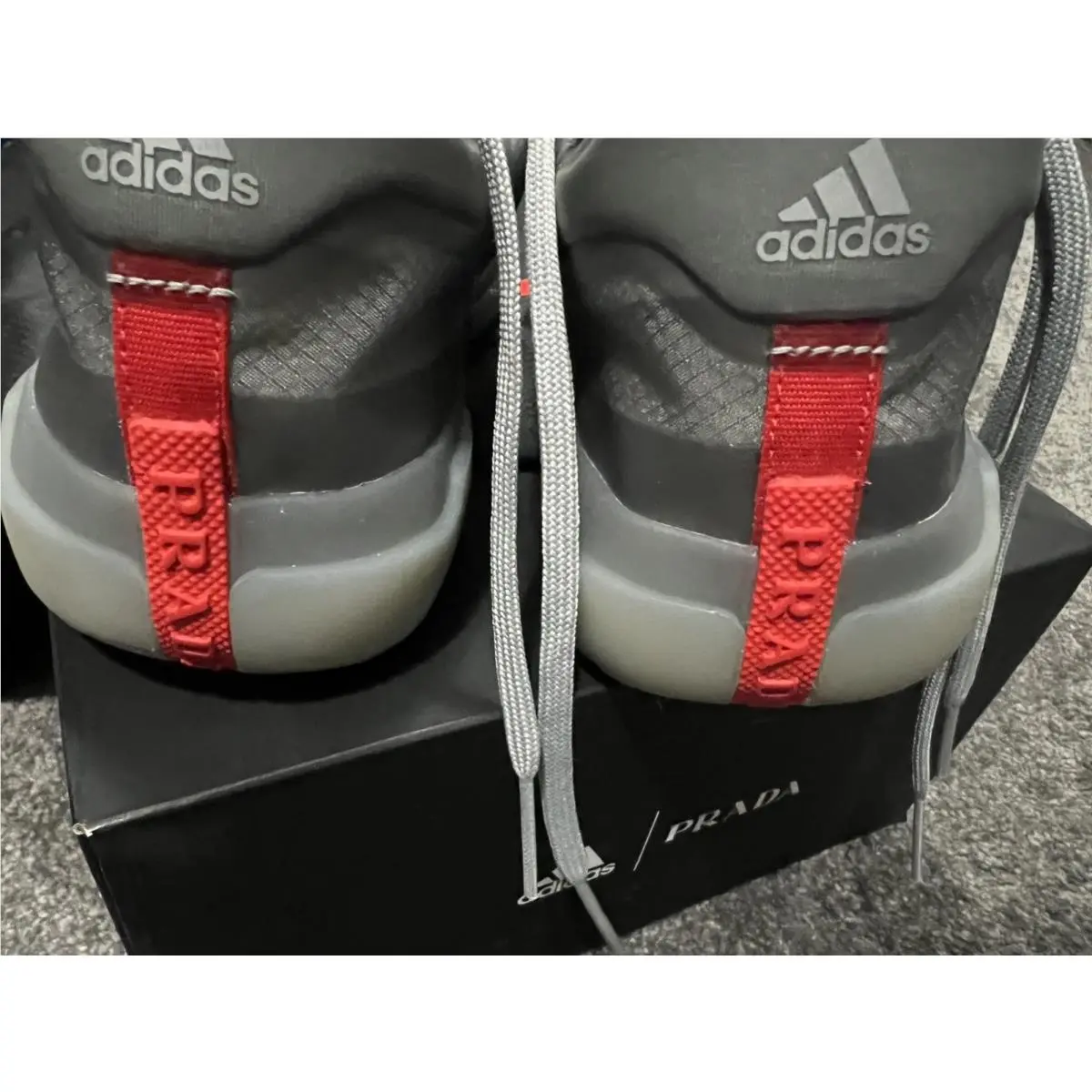Adidas shoes - Prada x adidas Luna Rossa 21 - FW1079 - Silver, Manufacturer: MGH Solid Grey/Matte Silver/Red 4