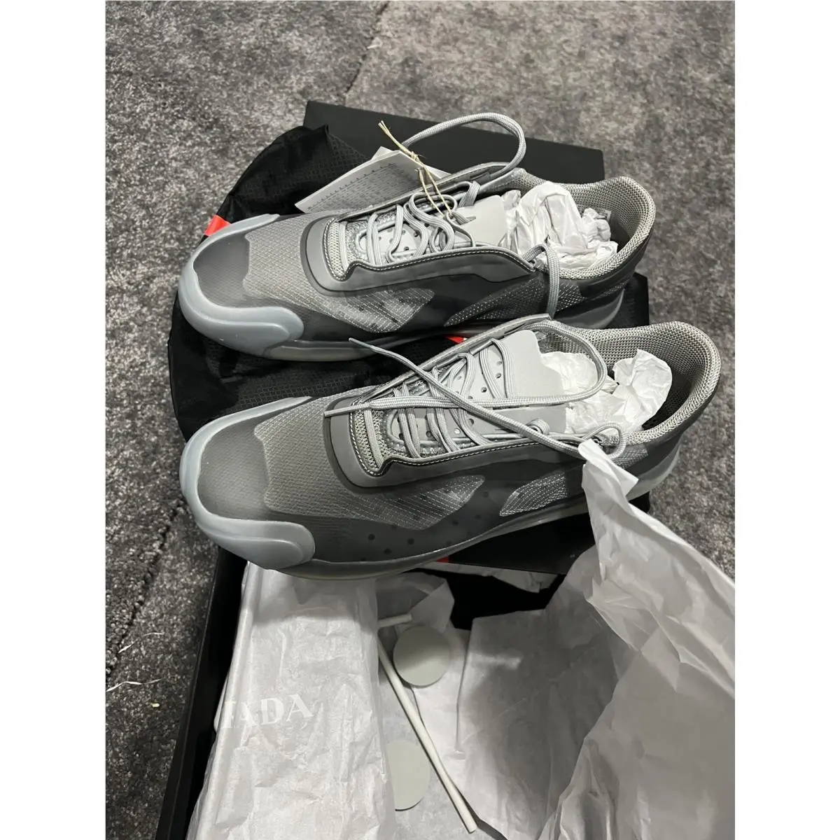 Adidas shoes - Prada x adidas Luna Rossa 21 - FW1079 - Silver, Manufacturer: MGH Solid Grey/Matte Silver/Red 6