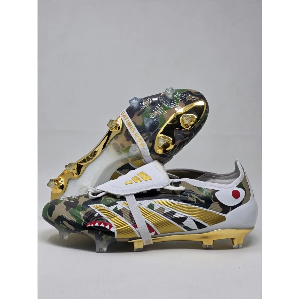 Bape x Adidas Predator Elite Soccer Shoes Men`s Size 7 Brown Green JS3104