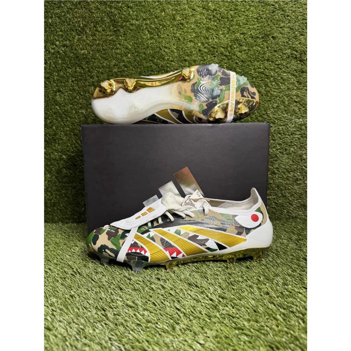 Adidas Predator Elite Tongue X Bape FG U.s. Men’s Size 10.5