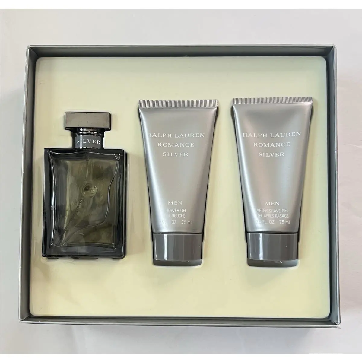 Ralph Lauren Romance Silver Edt Spray 100ML/3.4 Oz +s/gel+ 2.5 A/s Set