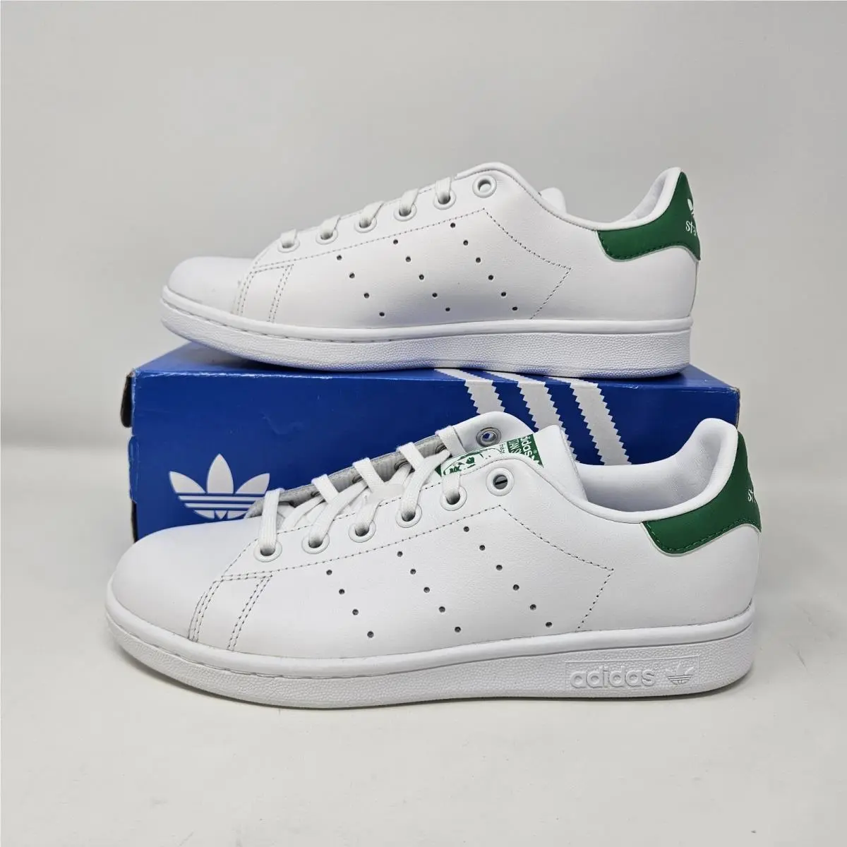 Adidas Stan Smith J `white/green` Sneakers / M20605 / Youth Size 5 - Women`s 6