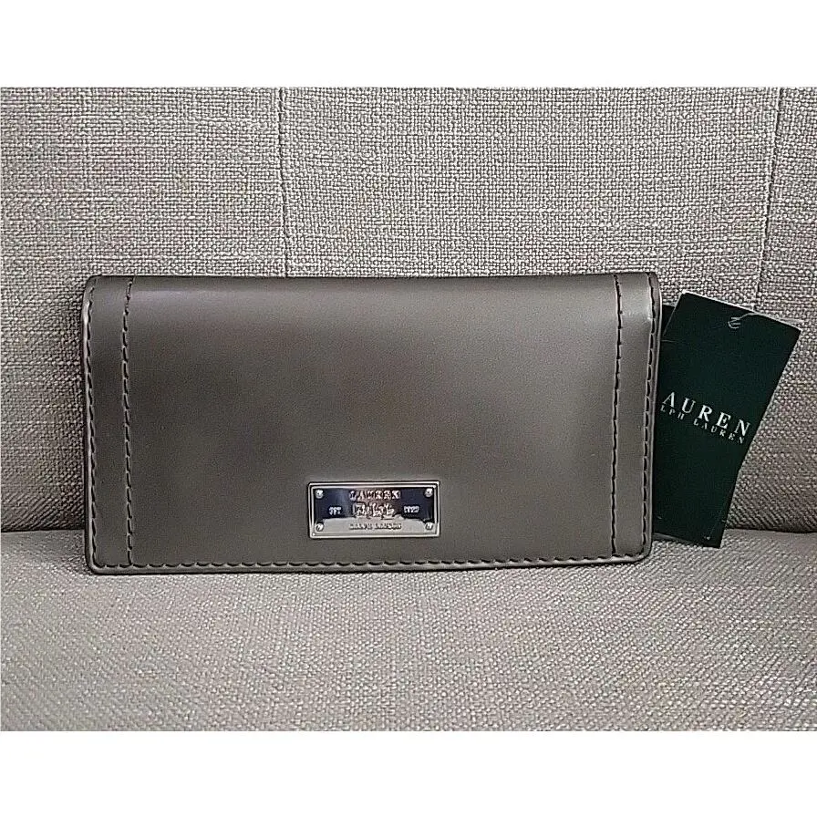 Ralph Lauren Chiswell Slim Women`s Wallet Metal Gray 3