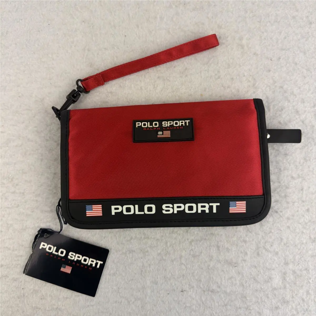 Vintage Ralph Lauren Polo Sport Wallet Red/black Clutch Deadstock