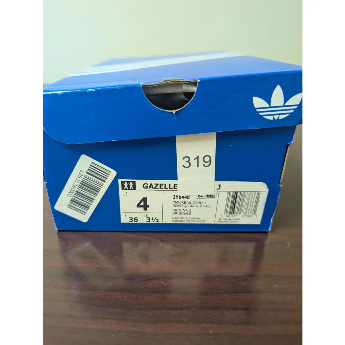 Adidas shoes - Gazelle Indoor J - Gazelle Indoor - IH6448 - Red, Black, Gum 3