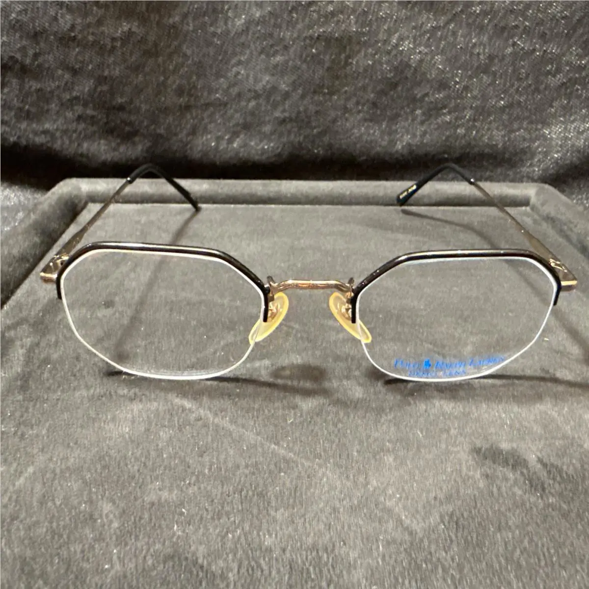 Polo Ralph Lauren Xxii Glasses Geometric Frame Nos Old Stock Gold Vintage 50