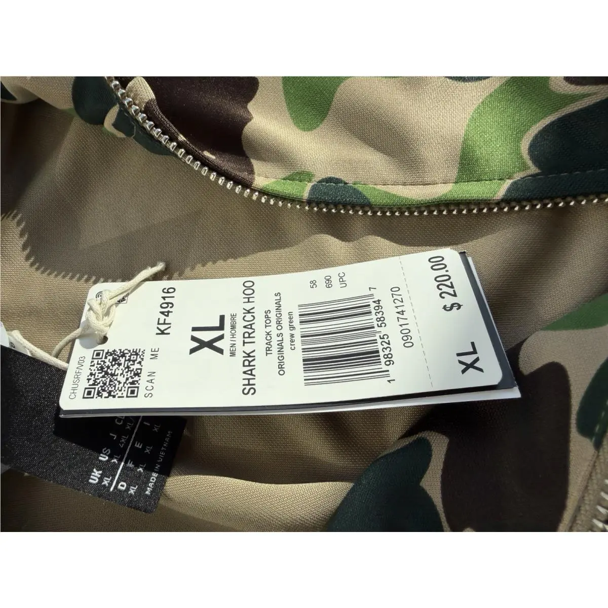 Adidas clothing - adidas SHARK TRACK HOODIE BAPE JACKET - KF4196 - Green 13
