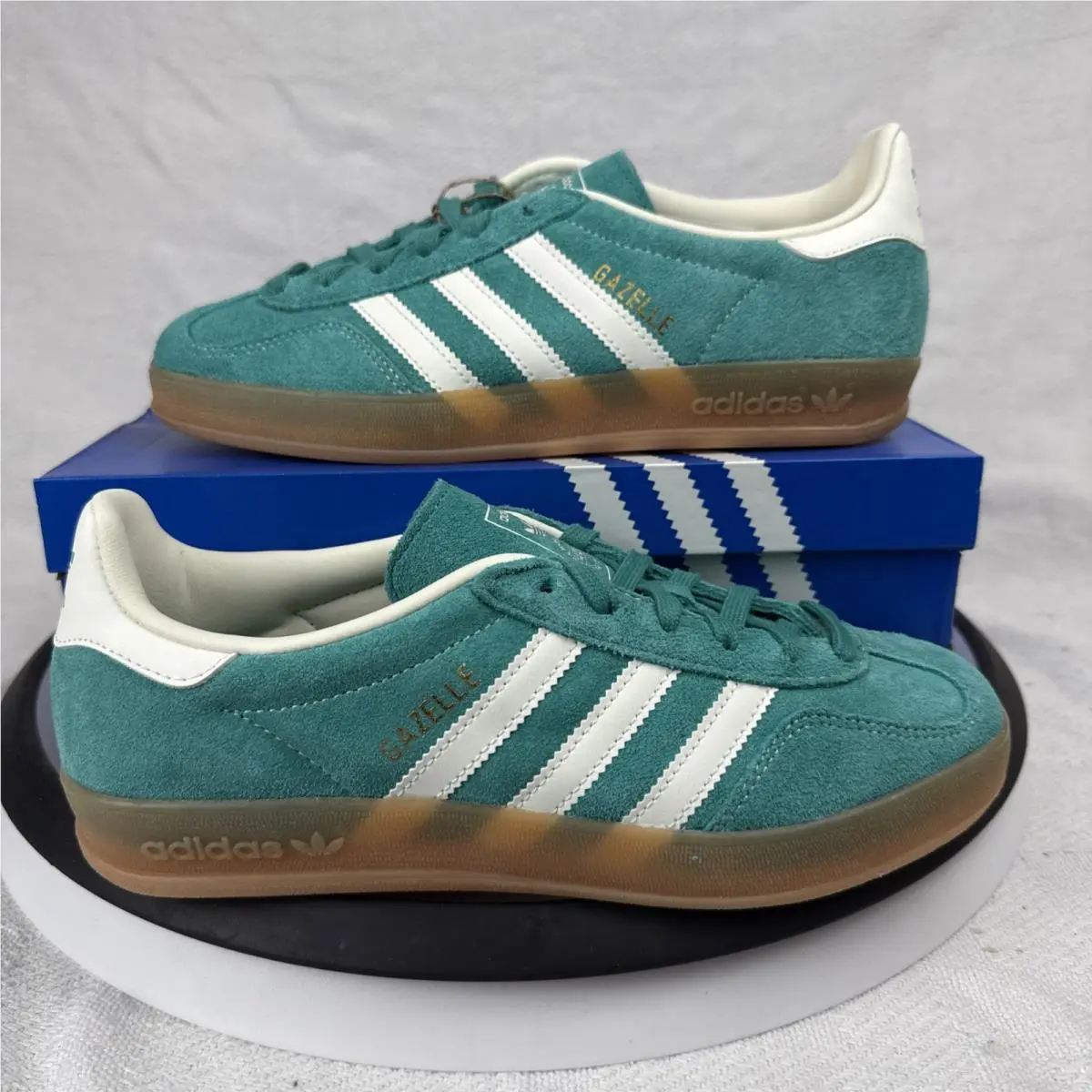 Adidas Gazelle Indoor `pure Teal` / JQ8391 / Men`s Size 6M 8.5W
