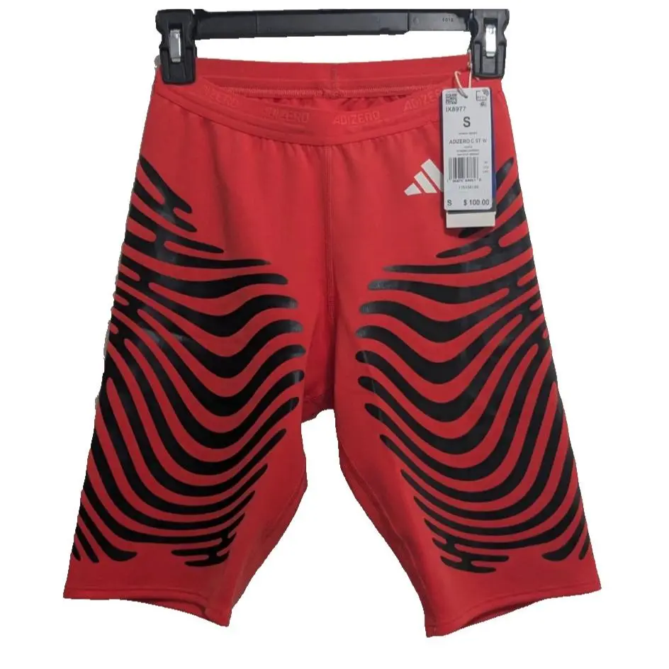 Adidas clothing - adidas Adizero Control Running Short Tights - IX8977 - Red & Black 7