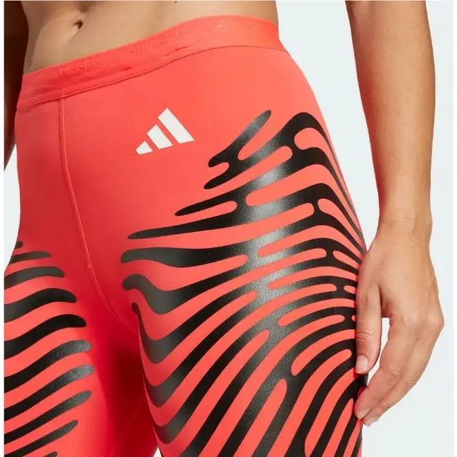 Adidas clothing - adidas Adizero Control Running Short Tights - IX8977 - Red & Black 1
