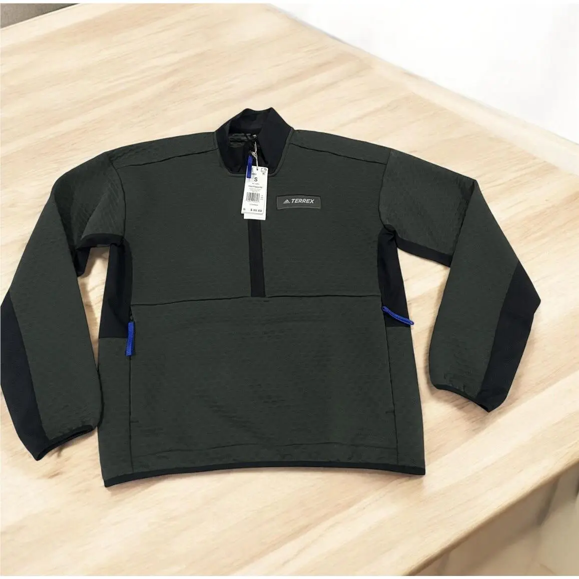 Adidas Terrex Utilitas Hiking GQ3683 Black Hike Fleece HZ Men Sz S