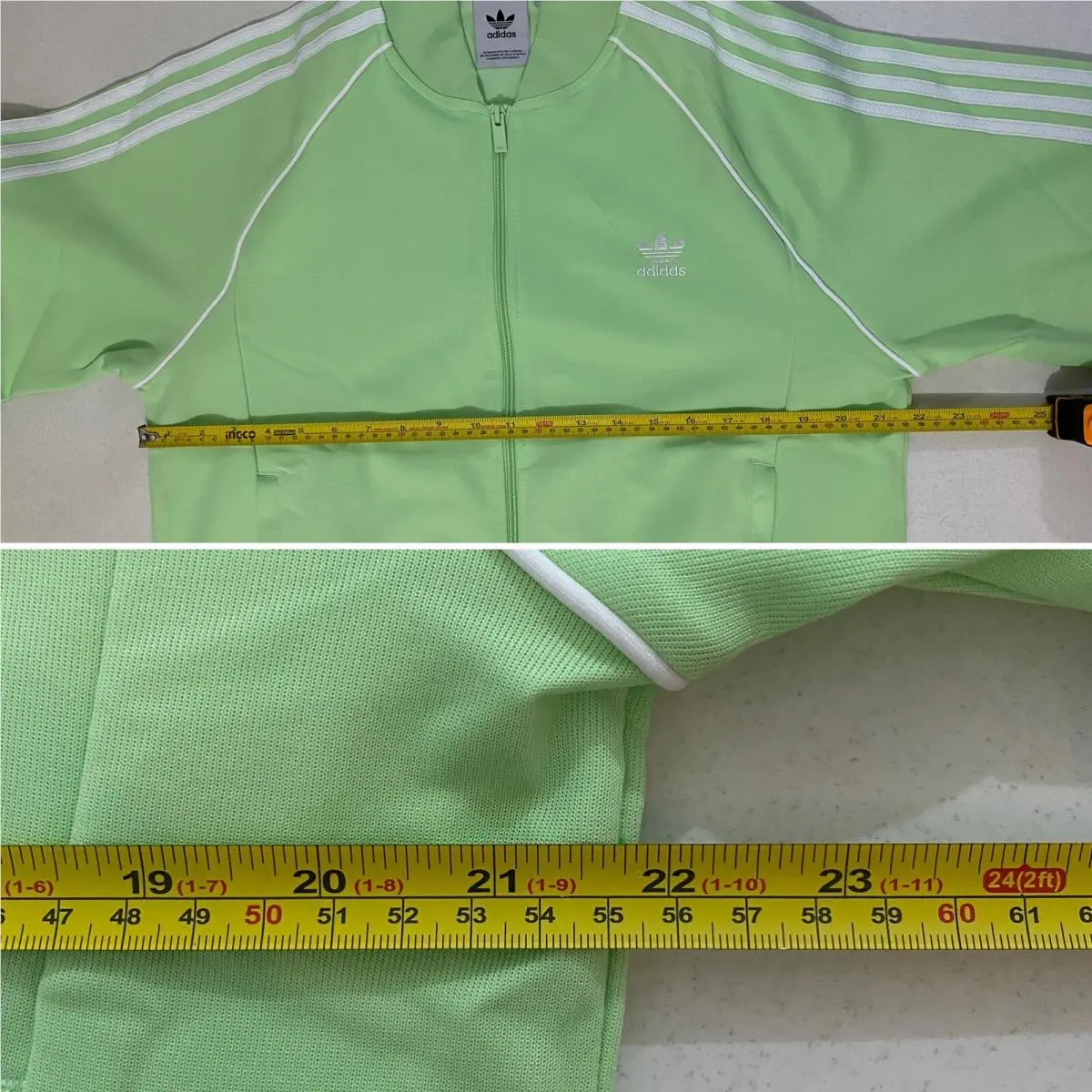 Adidas clothing - Semi Green Spark White 7