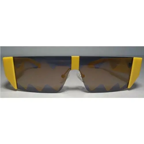 Guess X J Balvin GU8207 Shiny Yellow Smoke Mirror Men`s Sunglasses