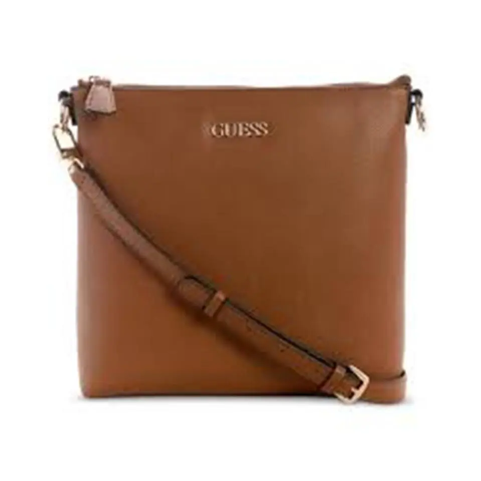 Guess Azulena Tourist Crossbody Bag Cognac Gold