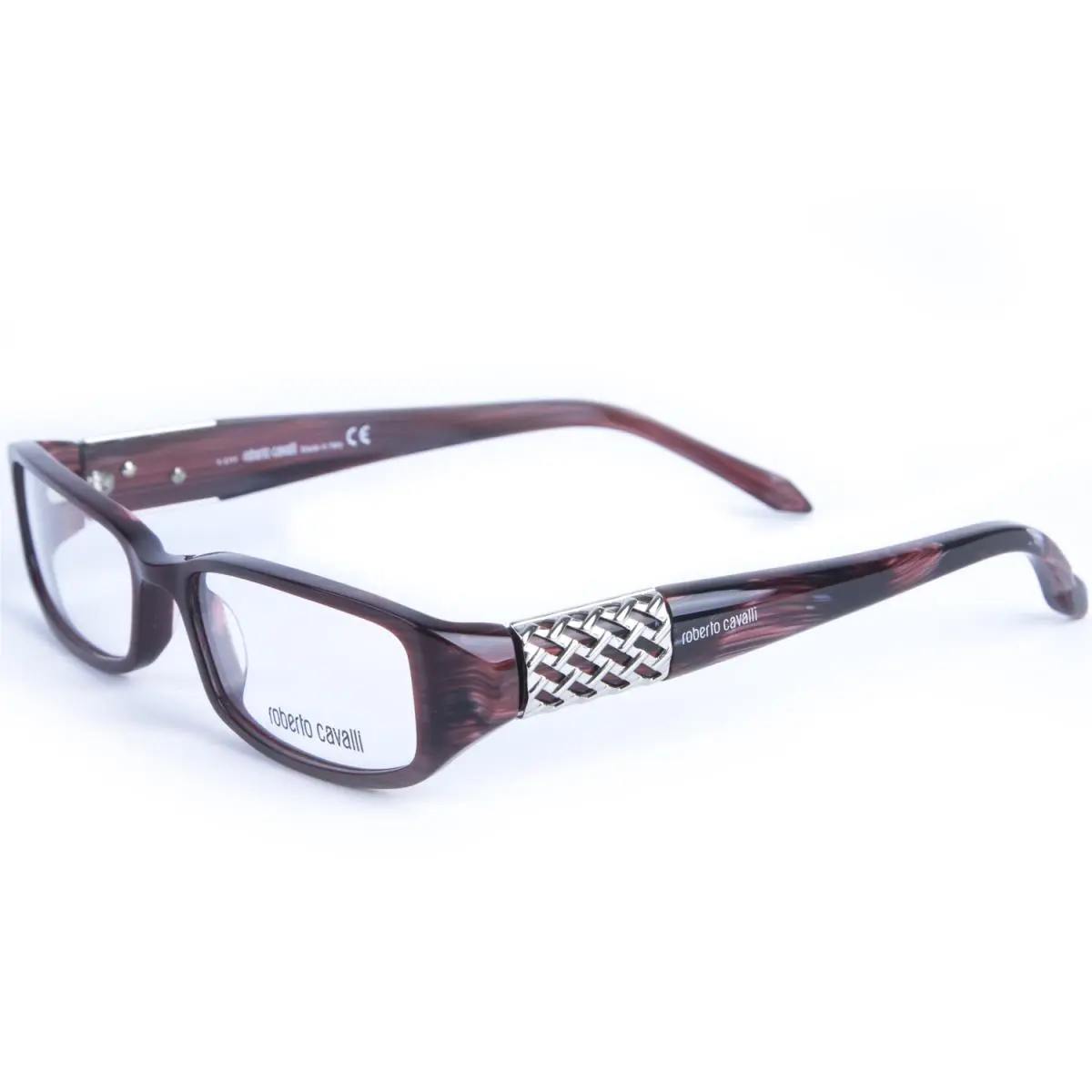 Ranuncolo 558 Eyeglass Frames 53mm 068 - Burgundy Horn by Roberto Cavalli