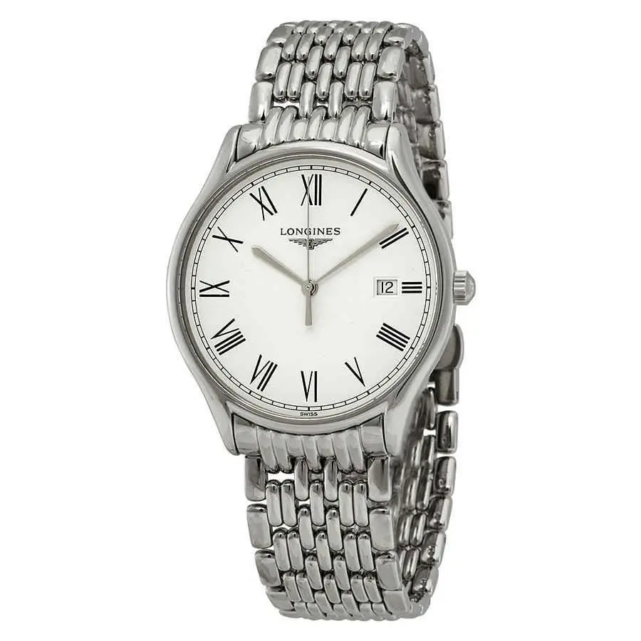 Longines Lyre White Dial Men`s Watch L4.859.4.11.6 - Dial: White, Band: Silver, Bezel: Silver