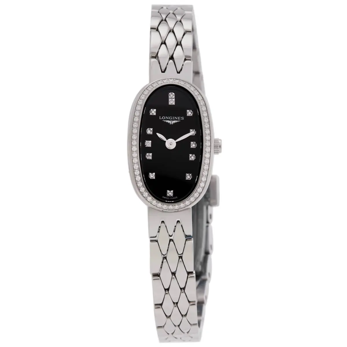 Longines Symphonette Quartz Diamond Black Dial Ladies Watch L2.304.0.57.6