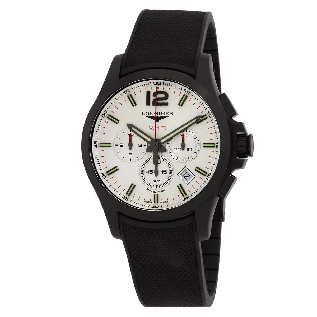 Longines Conquest V.h.p. Perpetual Quartz Silver Dial Men`s Watch L3.727.2.76.9
