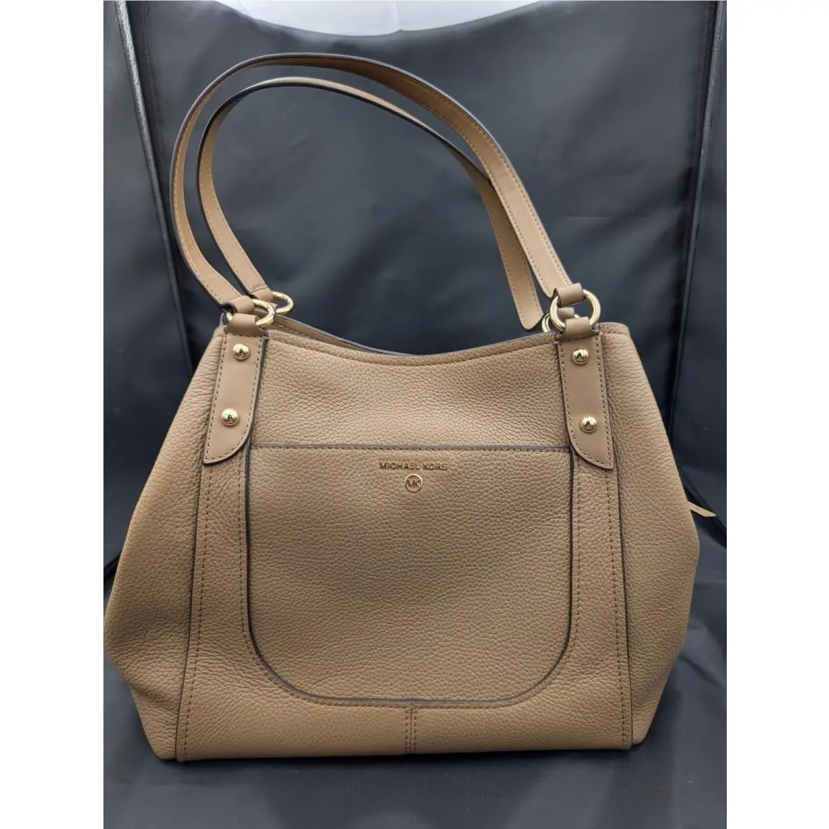 Michael Kors Molly Large Shoulder Tote Tan Handbag