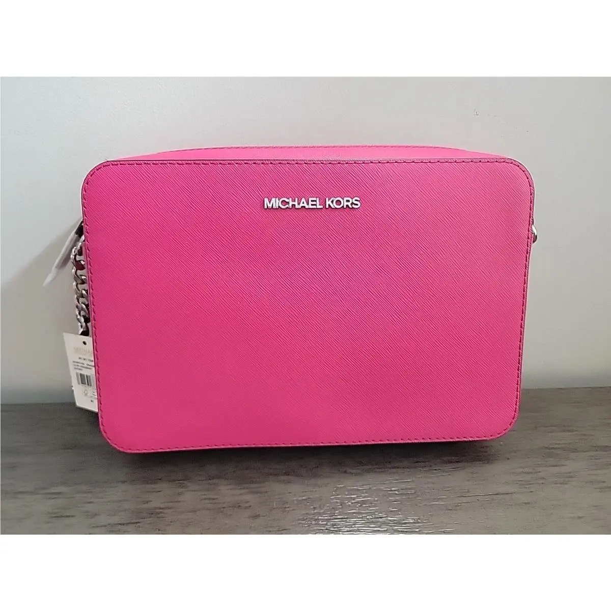 Michael Kors Jet Set Item Leather Crossbody Bag - Dragon Fruit
