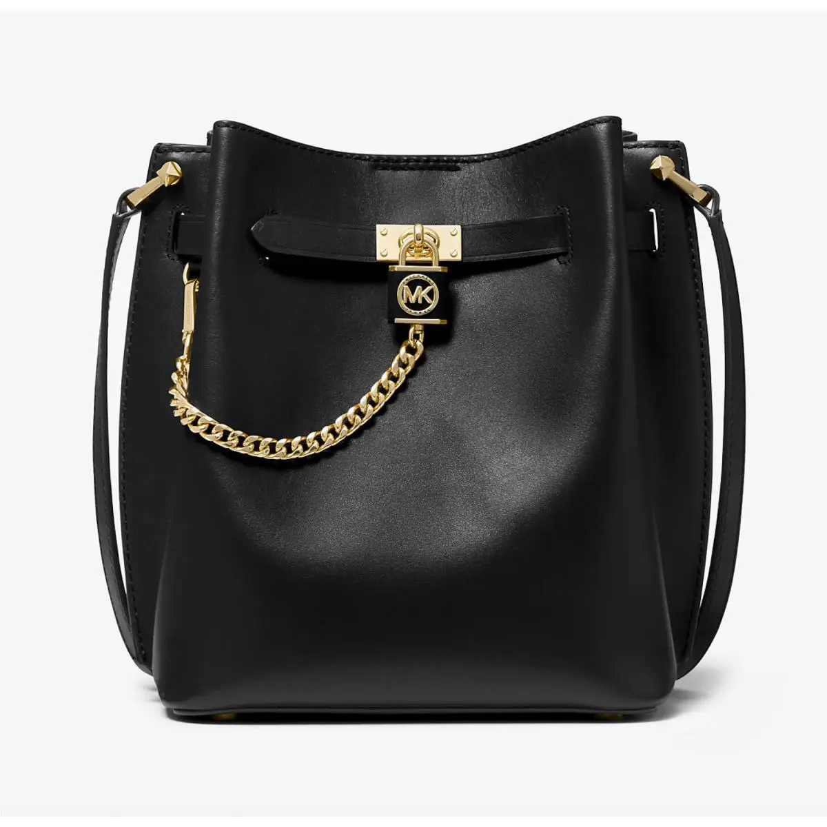 Michael Kors Hamilton Legacy Medium Leather Crossbody Bag Black 30S2G9HM6L