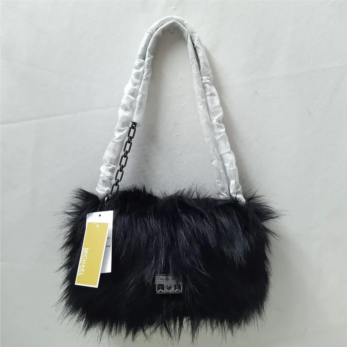 Michael Kors Tribeca Large Fur Chain Shoulder Bag