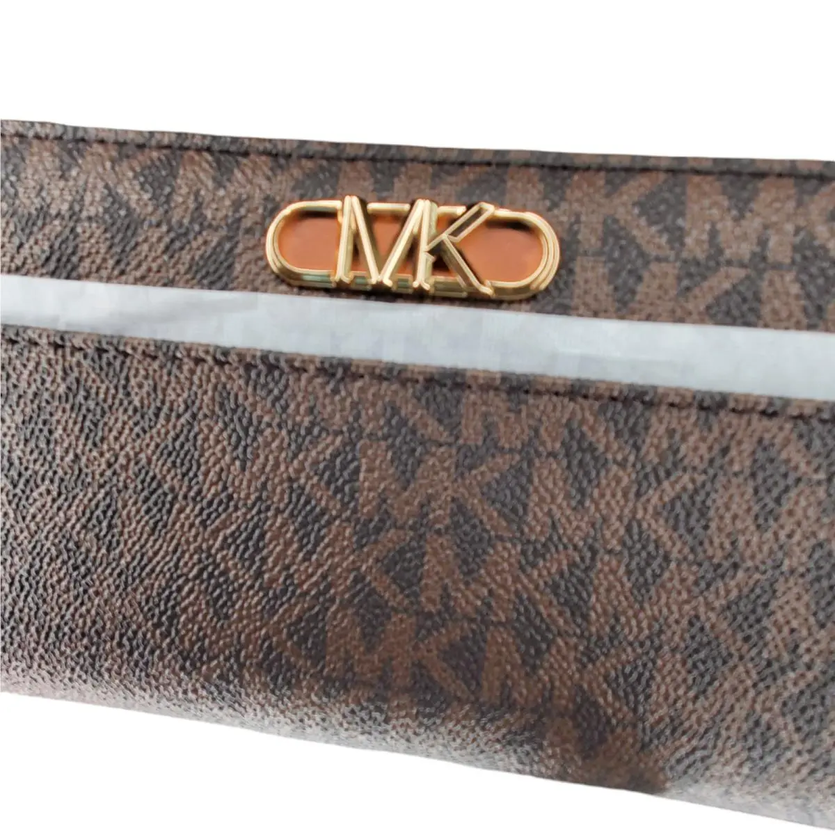 Michael Kors Womens Parker Brown/acorn LG Wallet Continental Clutch Purse