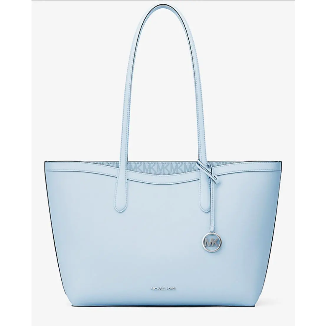 Michael Kors Arden LG Pebbled Leather Tote Blue Ocean 18 X 11 X 5