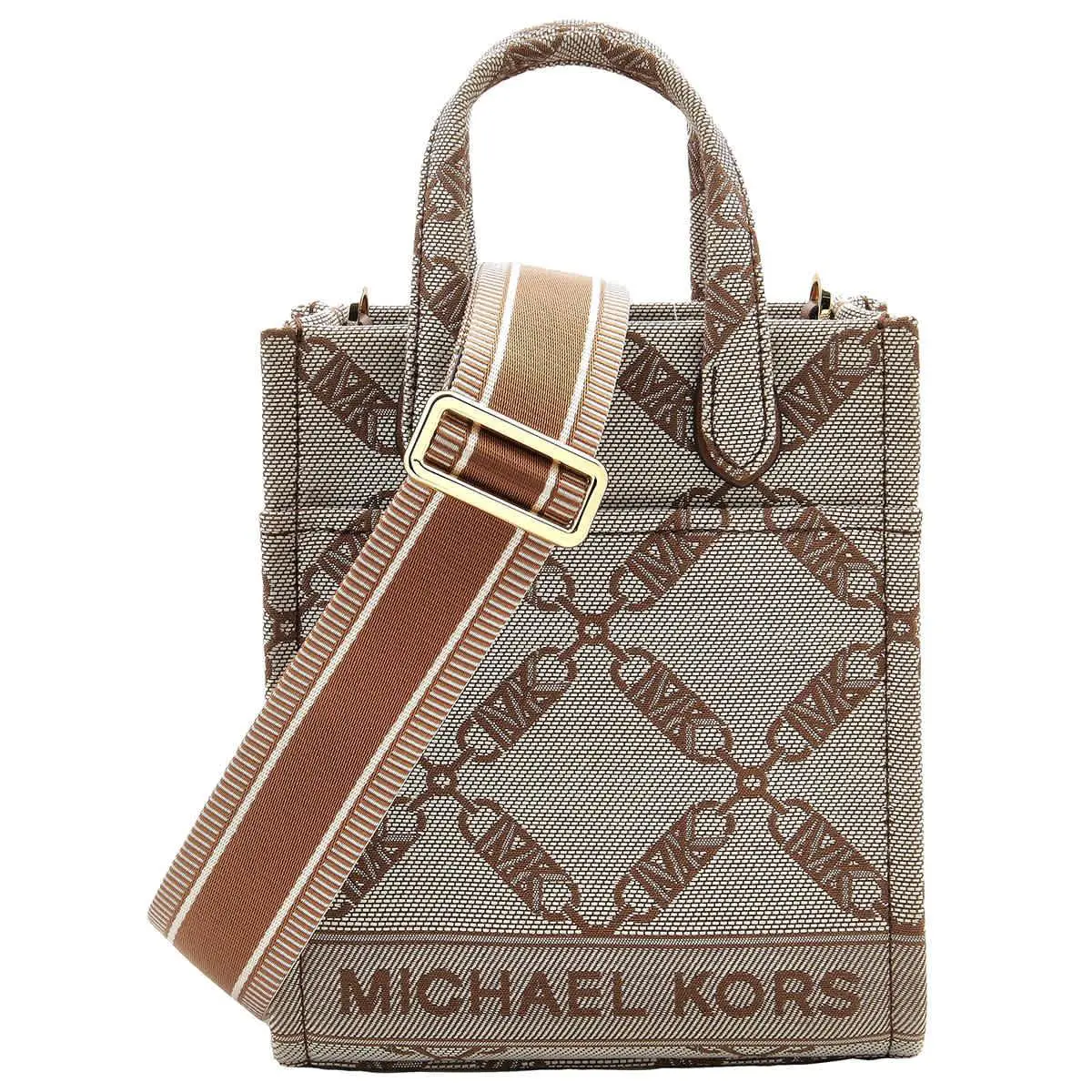 Michael Kors Gigi Empire Logo Crossbody Bag 32F3G3GC4J-969 - Exterior: Nat/Lugg