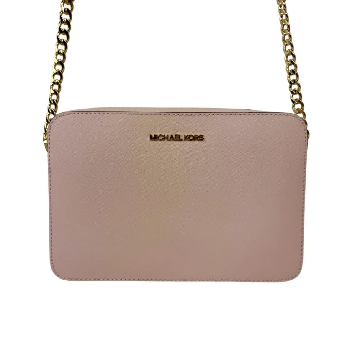 Michael Kors Jet Set Large Saffiano Leather Crossbody Bag Pink