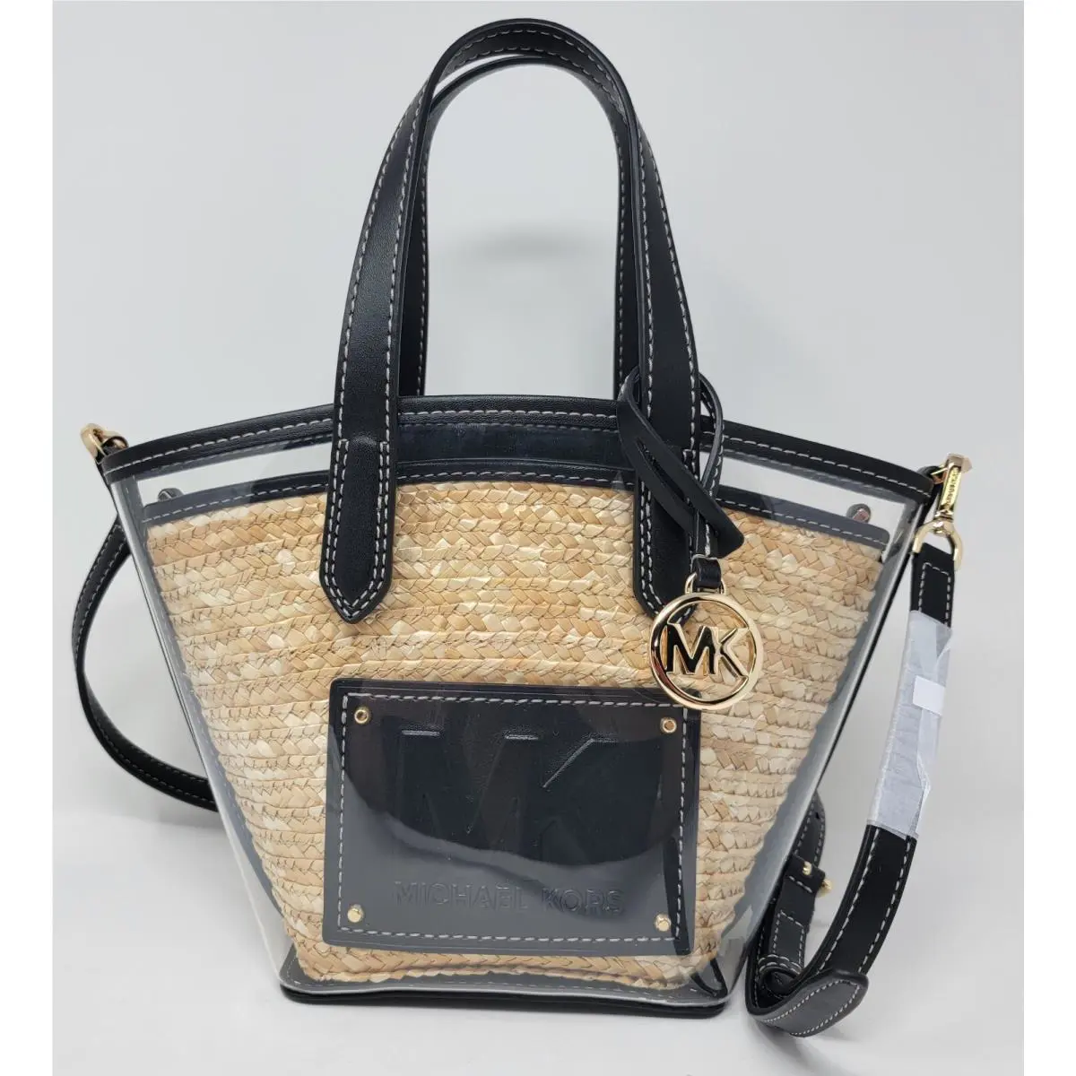 Michael Kors Kimber Black Small 2-in-1 Zip Tote Messenger 35T2G7KT5W