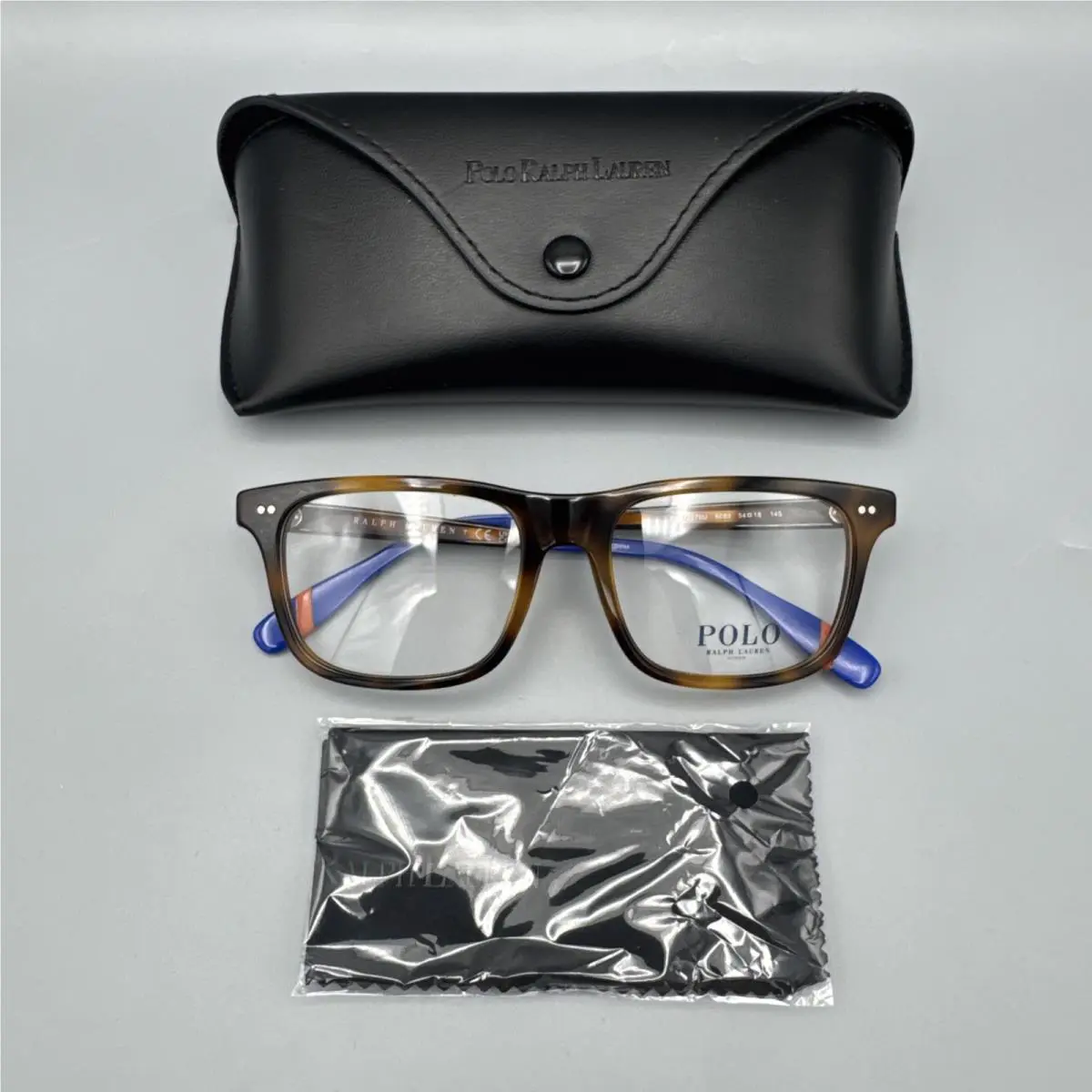 Polo Ralph Lauren PH 2270U 6089 54-18-145 Tortoise Blue Eyeglasses + Case +cloth