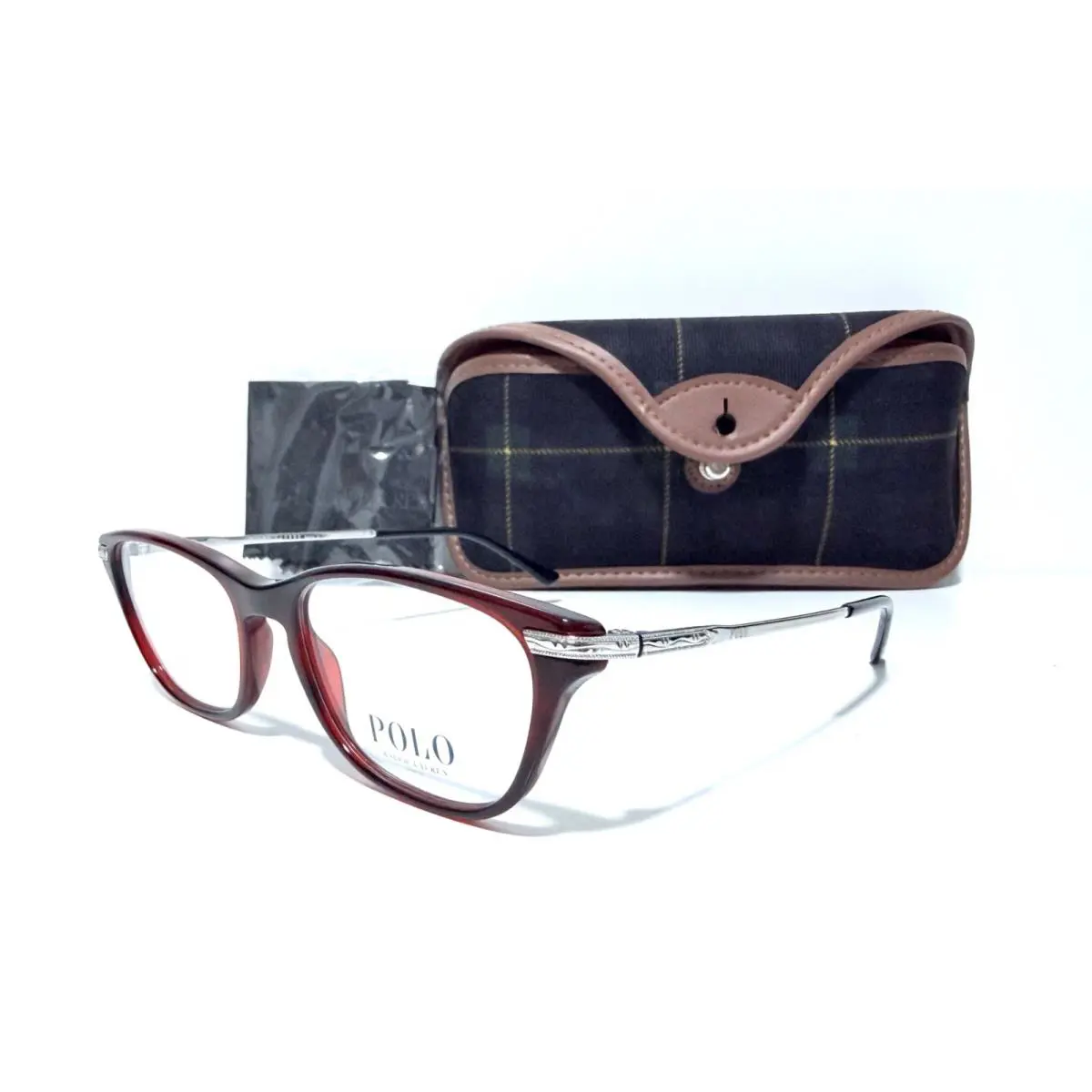 Polo Ralph Lauren PH 2135 5533 Red Havana Silver Eyeglasses 51-17-140 Italy