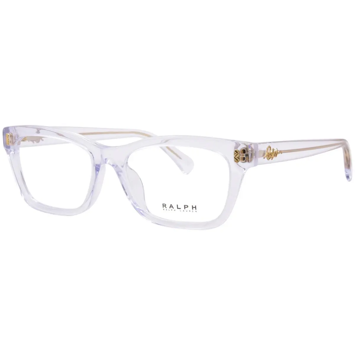 Ralph RA7154U 6144 Eyeglasses Frame Women`s Shiny Transparent Blue Full Rim 54mm