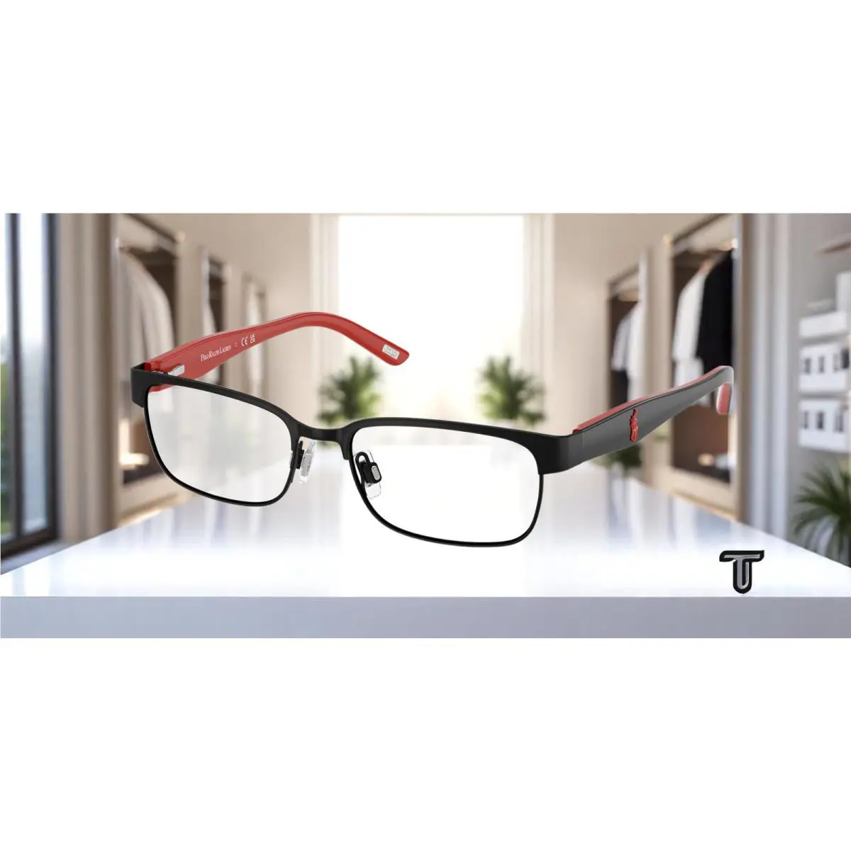 Ralph Lauren Polo Prep PP8036 3136 Matte Black Demo Lens 48 mm Unisex Eyeglasses Kids - Frame: Matte Black