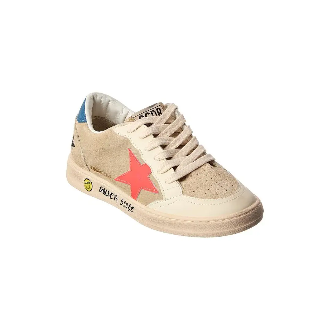 Golden Goose Ball Star Leather Suede Sneaker - Beige