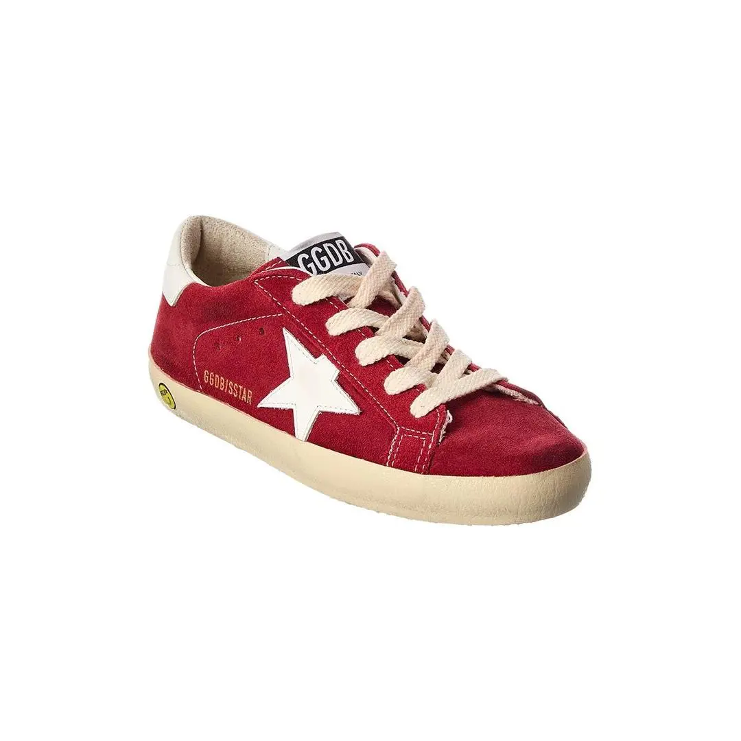 Golden Goose Superstar Leather Suede Sneaker - Red