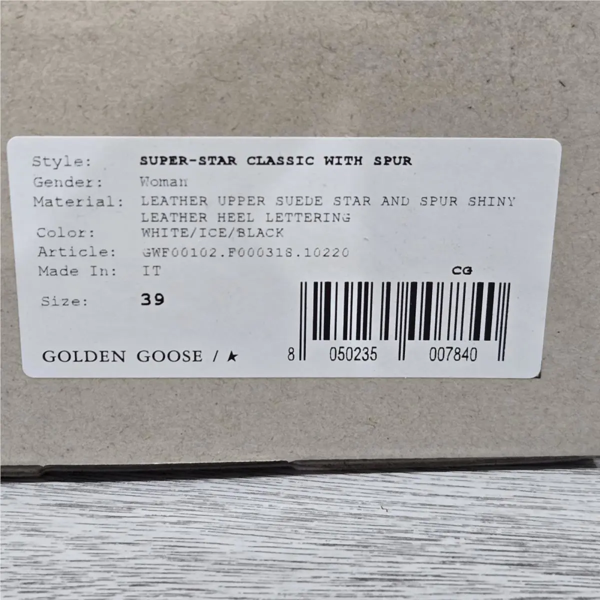 Golden Goose shoes - Golden Goose Superstar Classic with Spur - White (UPC: 8050235007840) 21