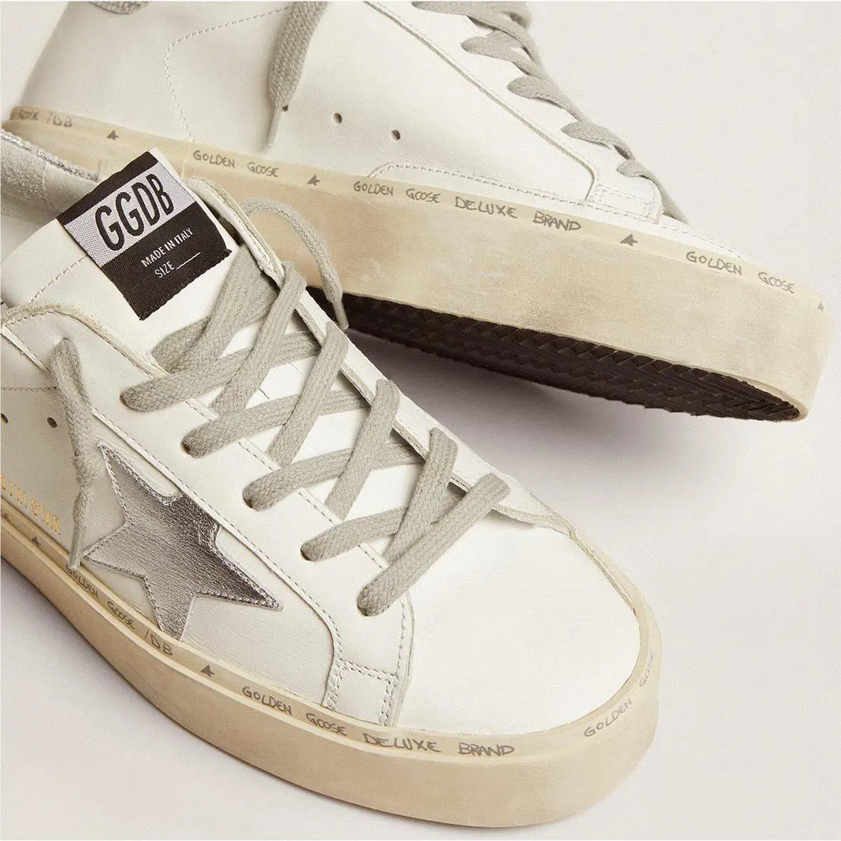 Golden Goose shoes - Golden Goose Hi Star - Star - GWF00118F00032980185 - White (UPC: 8050235432994) 1