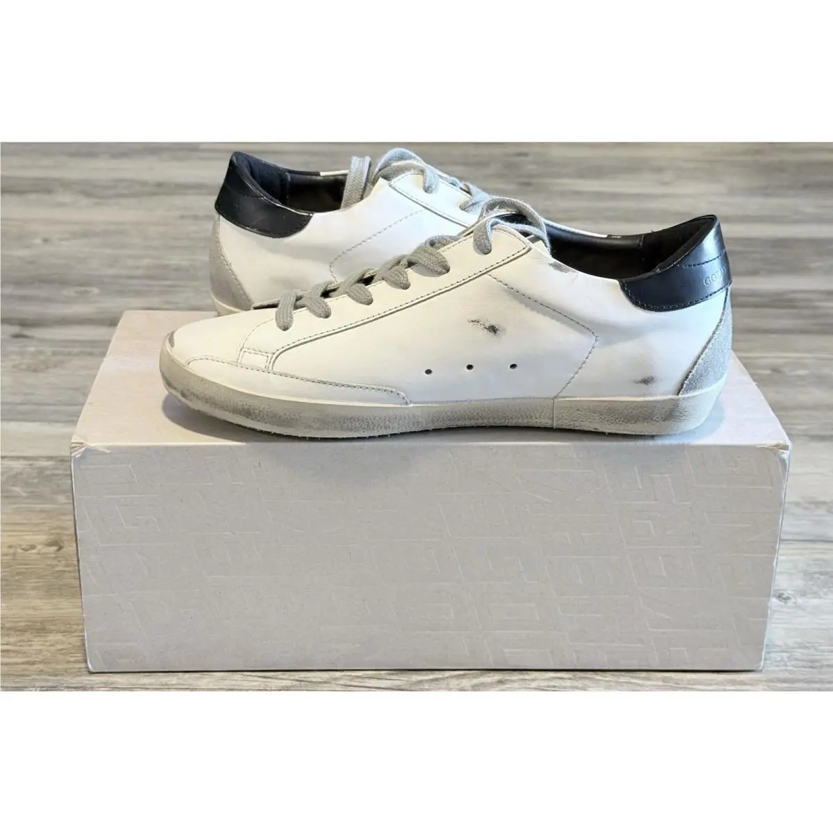 Golden Goose shoes - Golden Goose Superstar - Superstar - GCOWS590W55 - White / Black / Cream / Metallic 0