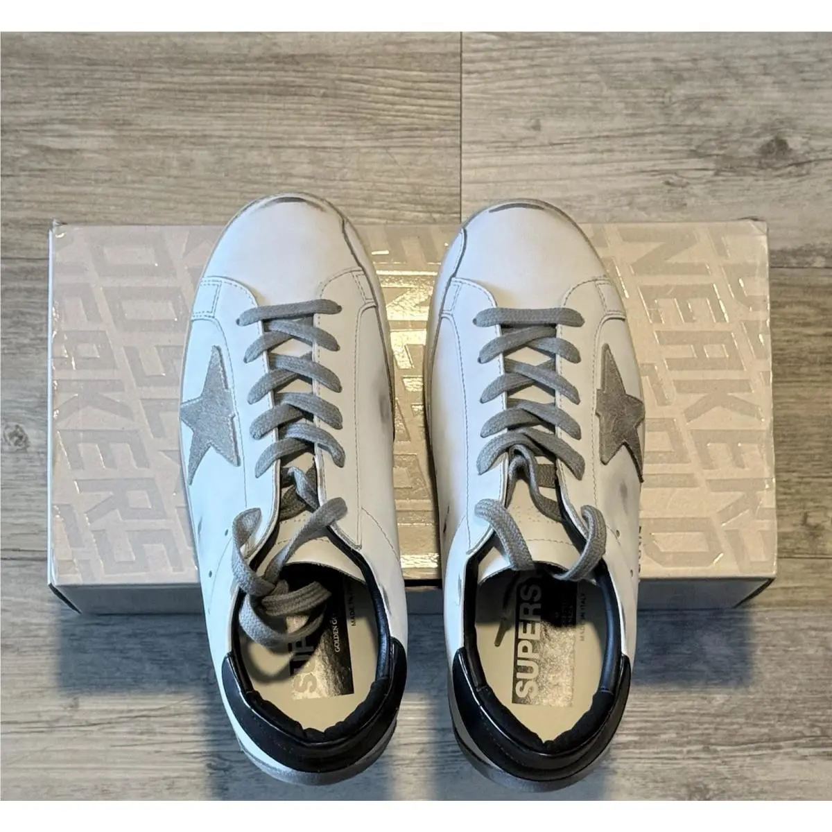 Golden Goose shoes - Golden Goose Superstar - Superstar - GCOWS590W55 - White / Black / Cream / Metallic 2