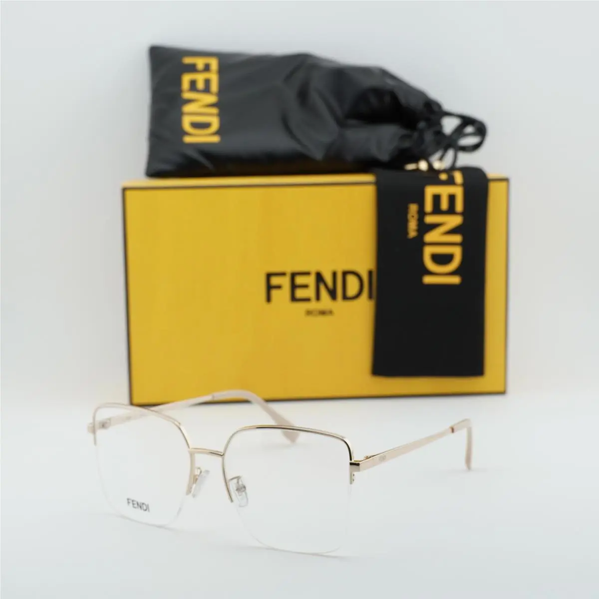 Fendi FE50091U 028 Gold 56mm Eyeglasses