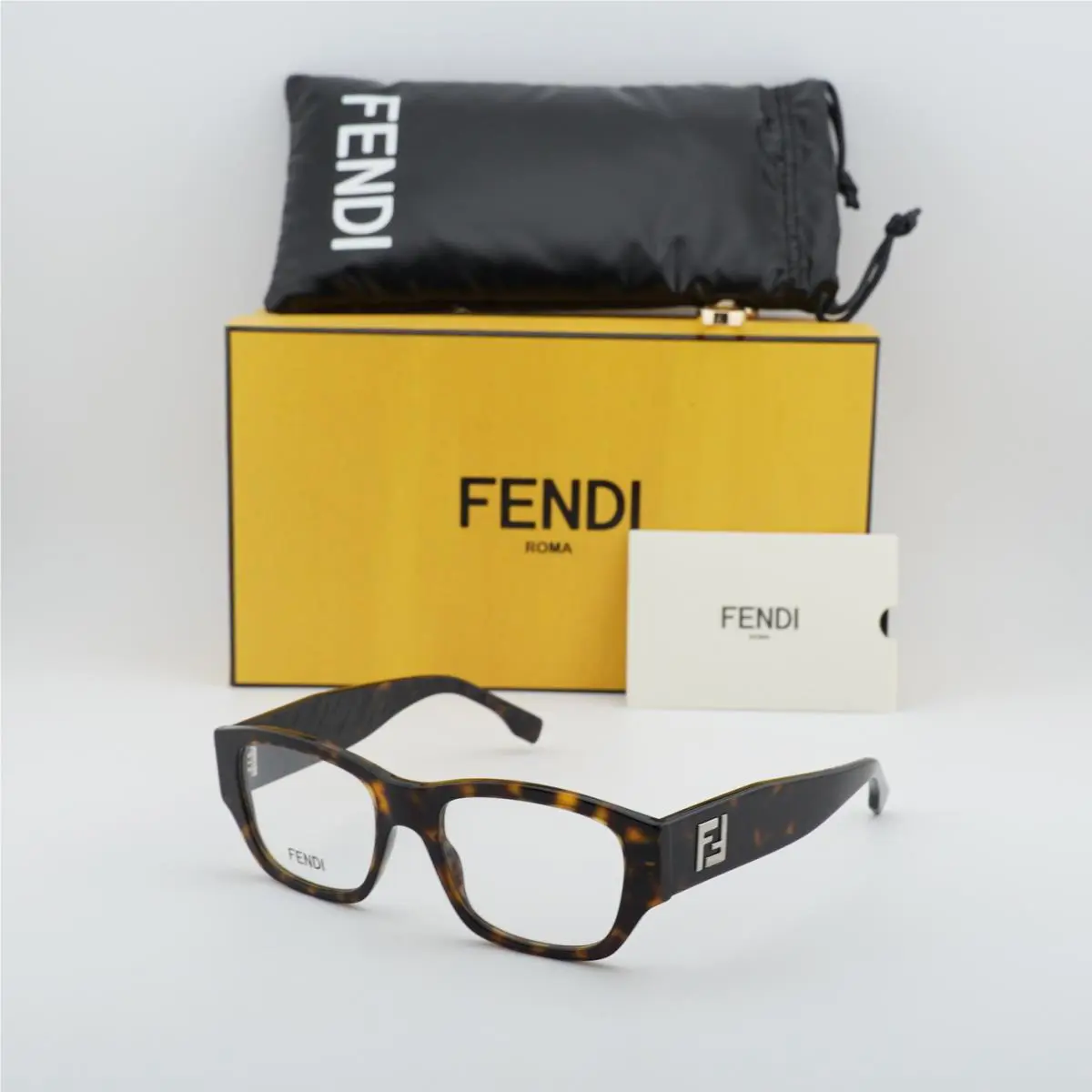 Fendi FE50123I 052 Havana 53mm Eyeglasses