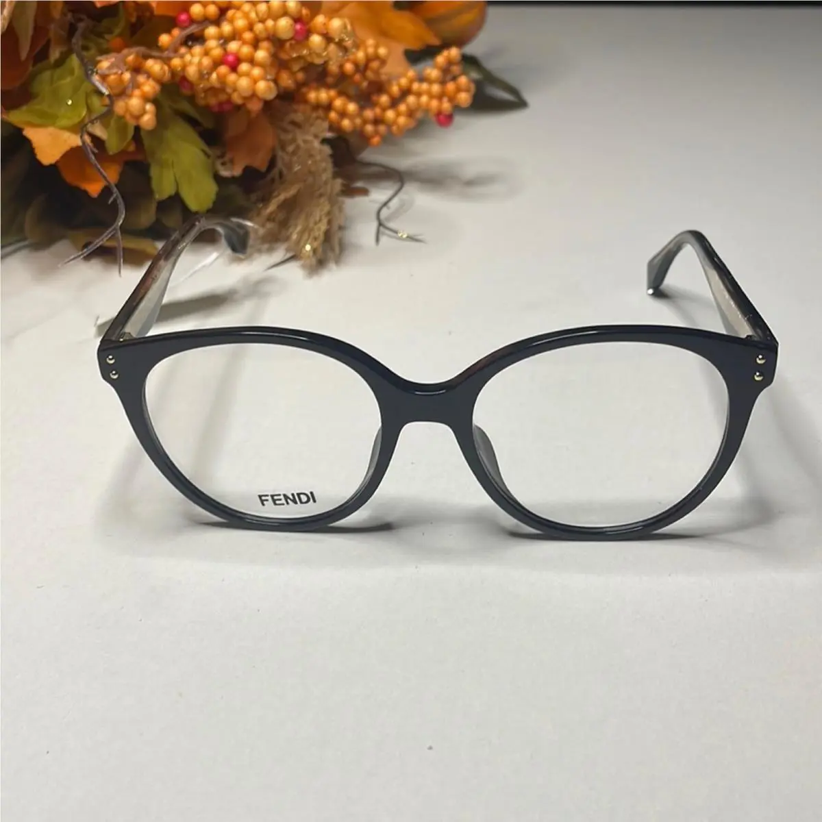 Fendi Eyeglasses Black Frame Square Oval Eyeglasses