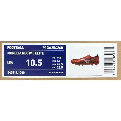 Mizuno shoes - Mizuno Morelia Neo 4 Beta Elite - P1GA254260 - Red / White / Black (UPC: 889961785641) 11