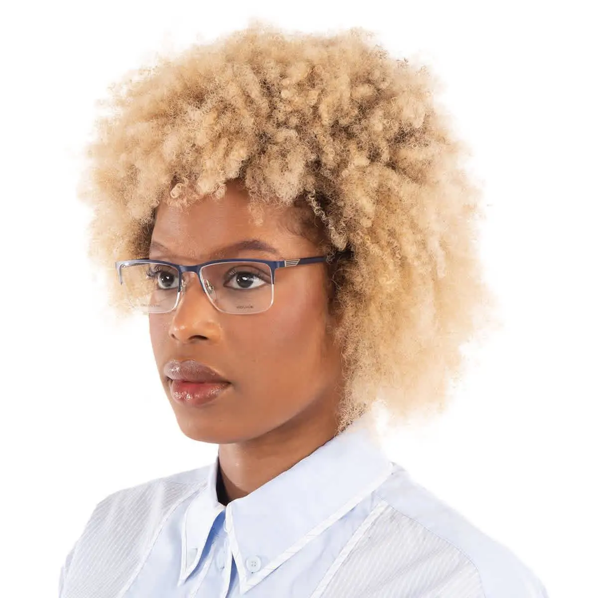 Police Demo Rectangular Unisex Eyeglasses VPL884 0502 54 VPL884 0502 54